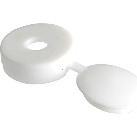 ForgeFix 100HCC0 Hinged Cover Cap White No. 6-8 Bag 100 FORHCC0M (1/3)