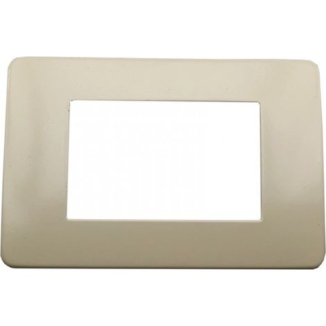 Placche compatibili bticino MATIX Metallo 3 4 6 posti vari colori MODULI PLACCA T28 - 3 posti - Beige