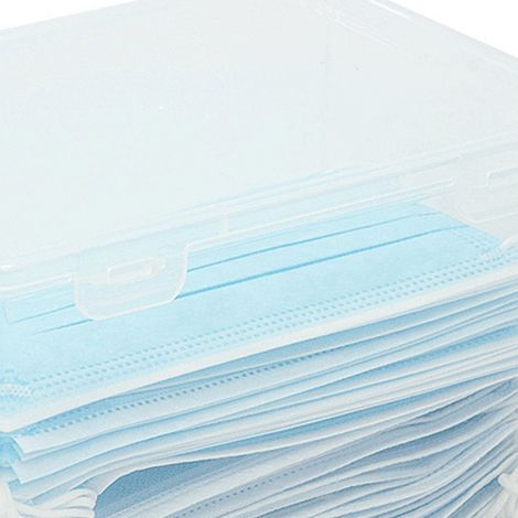 Transparente Aufbewahrungsbox aus Kunststoff mit großem Fassungsvermögen für Zuhause, Studentenwohnheim, Büro, Größe L (21,5 x 14 x 10 cm / 8,5 x 5,5 x 3,9 Zoll) (1/5)