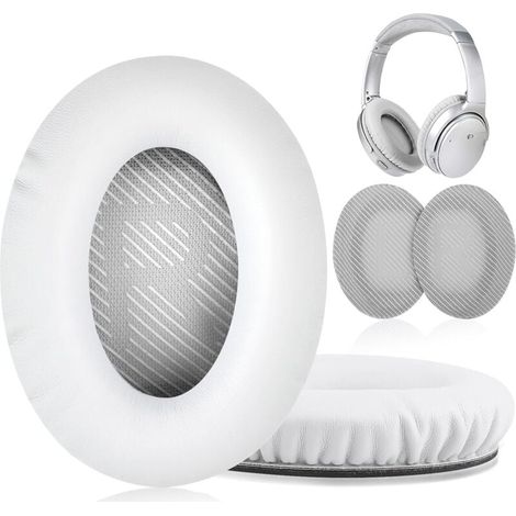 Coussinets d'oreille pour casque Bose QuietComfort - QC35/QC25/QC15/AE2 Blanc (1/4)