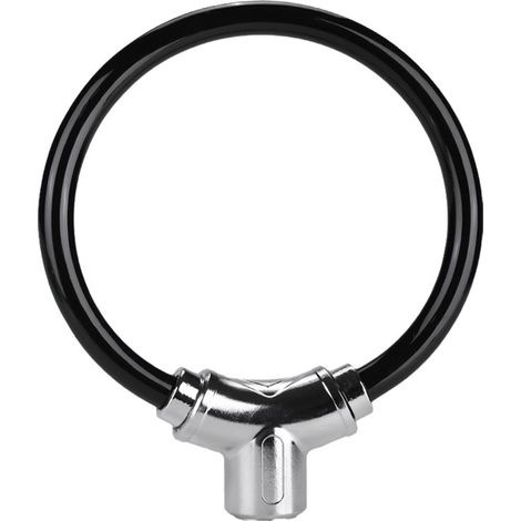 Candado de bicicleta con cable, negro, portátil, con llave, resistente a la corrosión