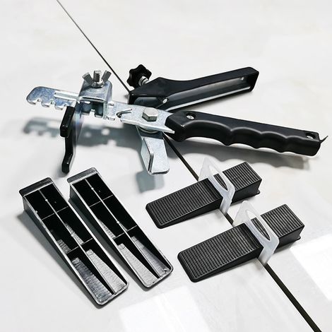 5311 Kit d’aide à la pose de carrelage, largeur de joint de 2 mm, Hauteur de carrelage 3-15 mm, système de nivellement, croisillons, pince (1/5)