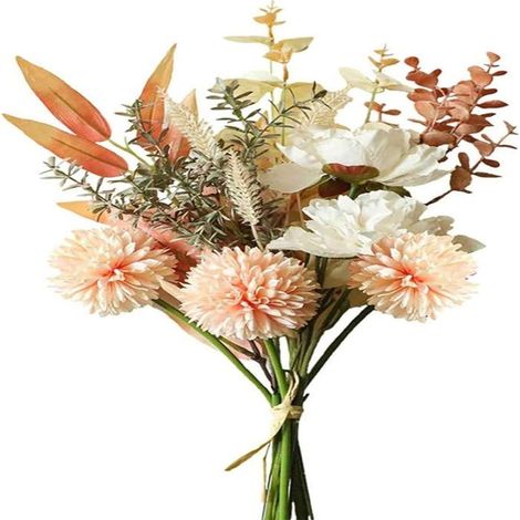 Fleurs artificielles - AUCUNEARY - Bouquet de pivoines et hortensias - 44 cm - Élégance - Chic (1/5)