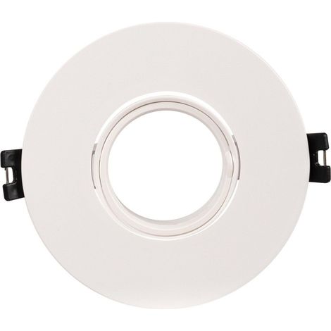 Spot encastrable rond orientable GU10 MR16 – Coupe Ø75 mm – IP20 pour intérieur – Installation facile à ressort – Polycarbonate durable (1/5)