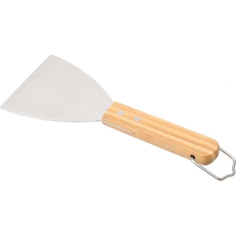 Primaster Grillspachtel aus Edelstahl mit Bambusgriff Grill Wender Grillbesteck