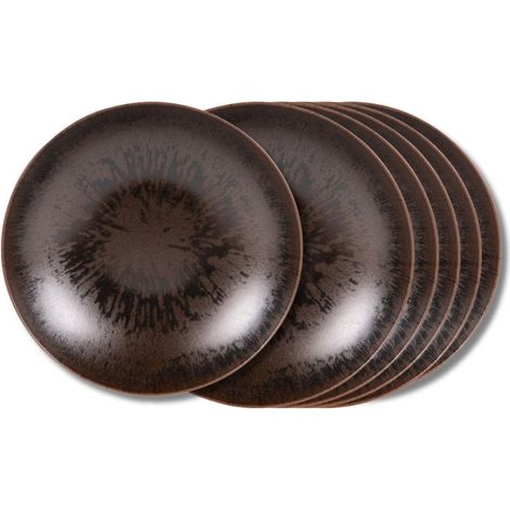Table Passion - Assiette à dessert Onyx 21 cm (lot de 6) (1/3)