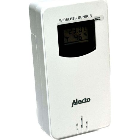 Alecto WS-1560 Stazione Meteo Wireless con Sensore Esterno Temperatura Interna ed Esterna Umidita' Barometro Previsioni Animate Display 5.7 Pollici Colore Legno
