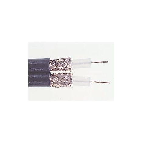 Câble coaxial RG59 RS PRO, Noir, 100m ( Prix pour Bobine de 100 Mètres )