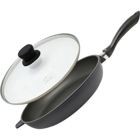 Poêle à frire 32 cm avec couvercle en verre sans PFAS Elo Alucast (1/5)