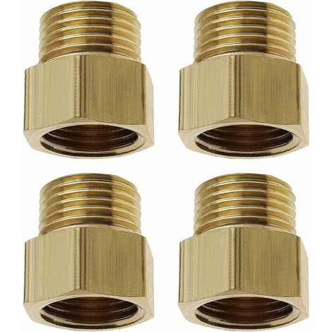 4 piezas de adaptador de tubería de 3/8'' hembra a 1/4'' macho, boquilla hexagonal, rosca BSP, conector de latón, GU.B/bon (1/4)
