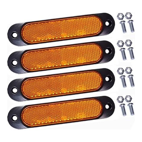 27 Leds Ambre/Rouge Indicateurs de Position Latérale Lampe pour Camion Bus Bateau Remorque, Feu de Position Arrière, Feu de Position de Cabine de Camion, Feu arrière de RV (1/5)