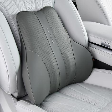 Coussin Lombaire pour Siège de Voiture, Coussin Ergonomique en Mousse à Mémoire de Forme pour Le Dos, Coussin Chaise Bureau pour la Maison ou Le Travail, Gris (1/5)