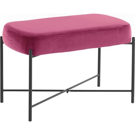 Berry-Banc en velours bordeaux