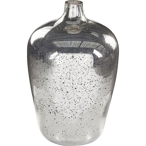 Flower Vase KACHORI Glass 40 cm Silver