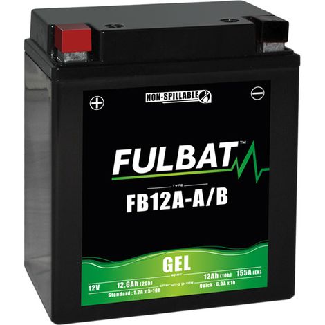 Batterie moto FULBAT GEL FB12A-A/B / YB12A-A/B SLA - 12V 12.6Ah 155A (1/3)