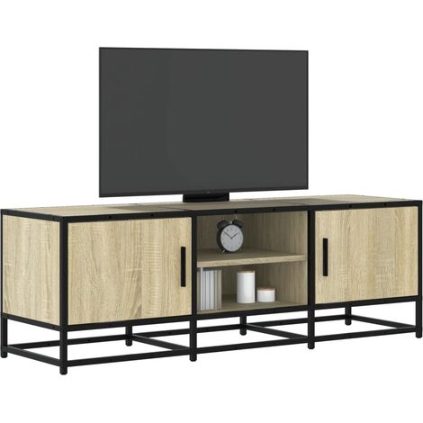 TV-Schrank Sonoma-Eiche 120x35x41 cm Holzwerkstoff und Metall
