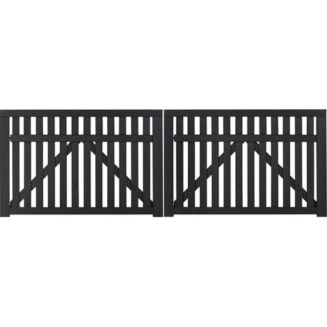 Plus Doppeltor Country 300 x 98 cm schwarz Sichtschutz