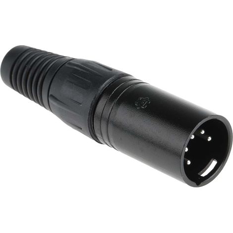 RS PRO-Connecteur XLR Mâle Droit 5 voies Montage sur câble, placage Argent ( Prix pour 1 )