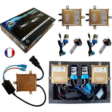 Kit 2 Ampoules H7 Xénon 55W 10000K Slim DSP AC Base Métallique Véhicule (1/5)