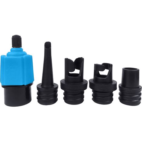 1PC Surf Paddle Valve Adapter and 4PCS Gas Nozzle for Inflatable Canoes Dinghies Pools Beds (1/5)