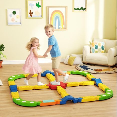 Percorso di equilibrio modulare per bambini, 25 pezzi antiscivolo multicolore DESVIAE (1/5)