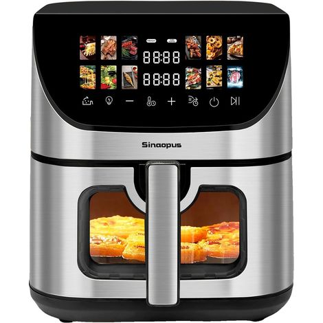 Friteuse à air, capacité de 8L, contrôle tactile LED, 1700W, UE (1/2)