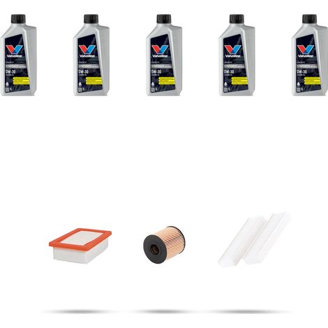 Kit tagliando 3 FILTRI e 5L OLIO compatibile con Peugeot 508 II (R8) 1.6 Puretech 121kw Dal 2018