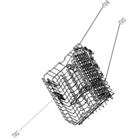 SOS Accessoire Panier sup ass (repère n°702) pour Lave-vaisselle VALBERG 1062646, 34421948