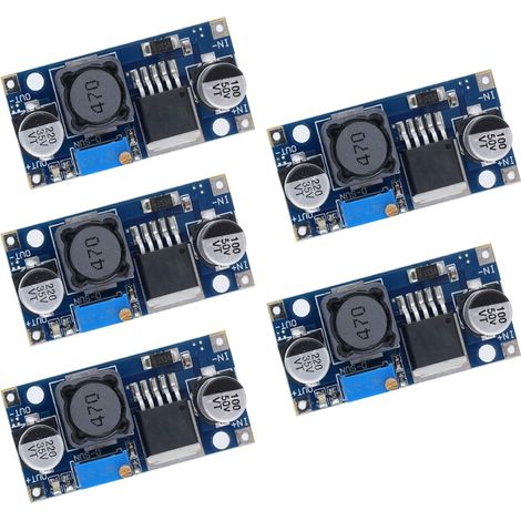 Lot de 5 modules DC-DC 3 A Buck Coverter, 3,2-40 V à 1,25-35 V réglable Step Down Module régulateur de tension haute efficacité (1/5)