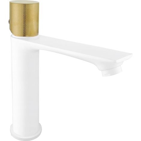 Mexen Royo One robinet de lavabo, Blanc/Or - 72201-25 (1/2)