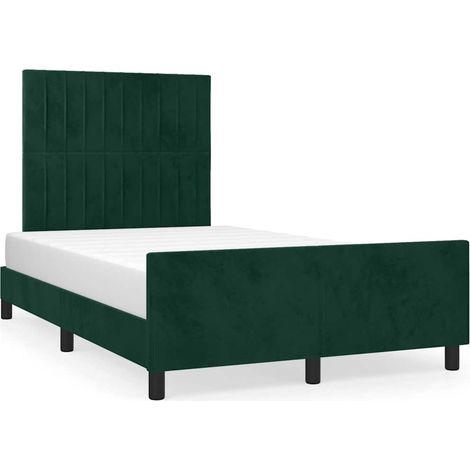 Maison Exclusive - Giroletto senza Materasso Verde Scuro 120x200 cm in Velluto (1/5)