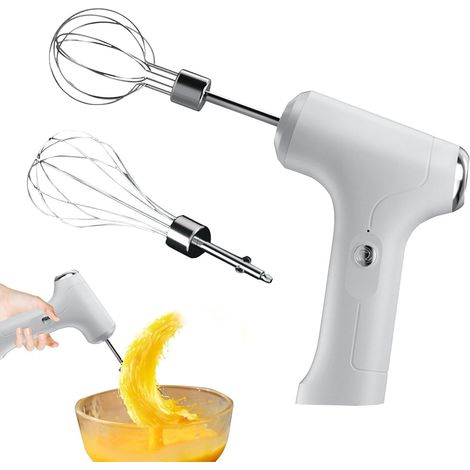 Mixeur plongeant électrique, vitesse réglable, 3 vitesses - blanc (1/4)