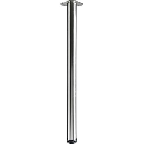 Hettich Tischbein 6,0 x 90 - 93 cm Edelstahl-Optik - 1 Stück Tischbeine