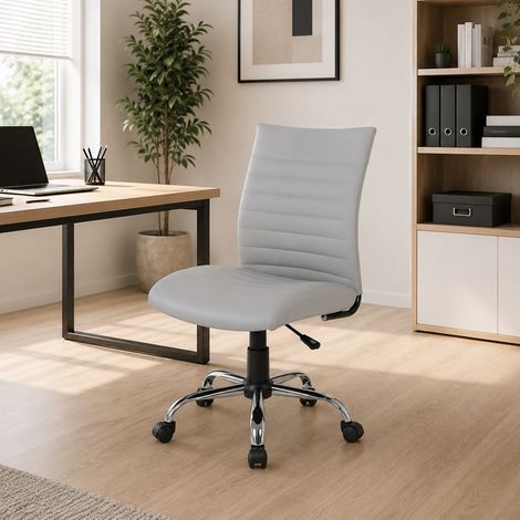 Bürostuhl mit Rollen - Grauer Chefsessel (1/4)