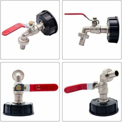 Adaptateur IBC - Raccord Laiton S60X6 - Pour Tuyau Jardin 12,7 mm - Robinet À Clipser - 1 Pièce (1/5)