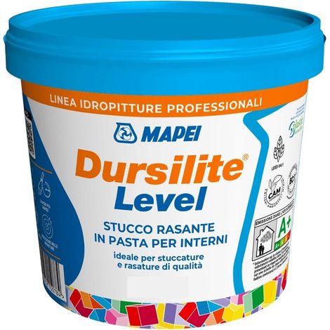 Dursilite level mapei stucco rasante in pasta per interni kg 18