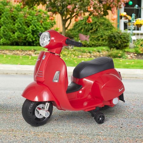 Moto elettrica per bambini 66.5x38x52 cm, luci frontali e clacson, sedile confortevole, metallo, rosso (1/5)
