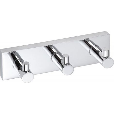 Patère triple en laiton chromé BETA 18,5cm x5,5cm x5 cm (1/2)