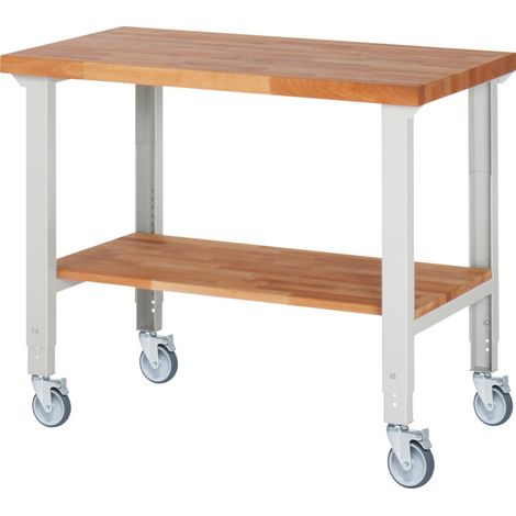 Rau Établi mobile réglable en hauteur 7000-7, L1250xP700xH950-1000mm (1/4)