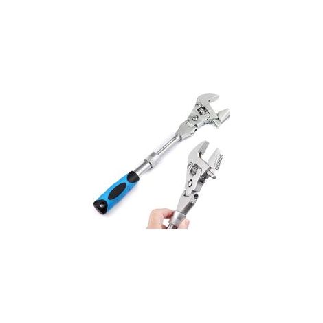 (1 Stück) 25 cm (10 Zoll) 5-in-1 Multifunktionsschlüssel, drehbar und flexibel, Schnellreparaturwerkzeug für Rohre. - Crezuo (1/4)