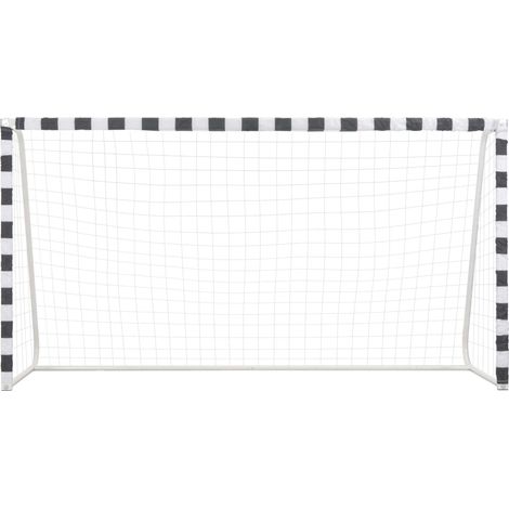 Maison Exclusive - Fußballtor 300x160x90 cm Metall Schwarz und We