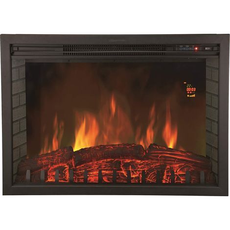 CHEMIN'ARTE Inserto elettrico OXFORD XL da incasso - caminetto elettrico da incasso con luce LED Effetto fiamma - LED - 76x23x54cm- 2000 W