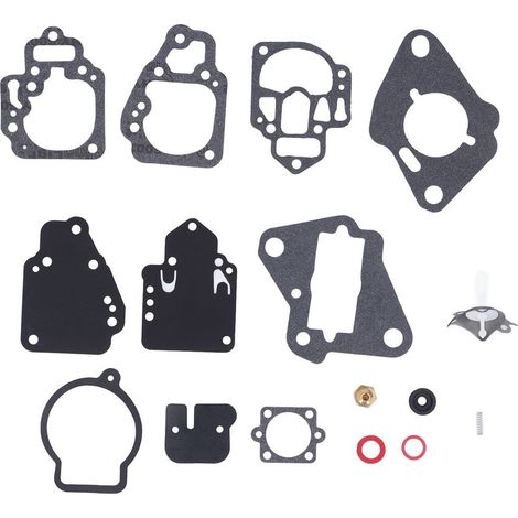 Kit de reparación de carburador para motores Mariner de 6 a 25 HP: 13 juntas, 2 conectores, 1 resorte. Reparación eficaz y confiable. (1/5)