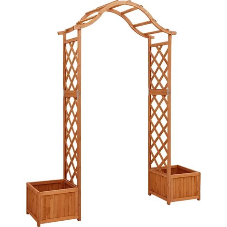 Pergola de jardin, bois de sapin massif, design résistant aux intempéries, Kaki (1/2)
