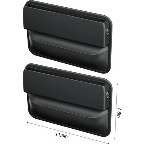 (Lot de 2) Sac de rangement multifonction pour l'espace entre les sièges de voiture, avec porte-téléphone et porte-gobelet, en cuir PU, organisateur d'espaces intérieurs. (1/5)