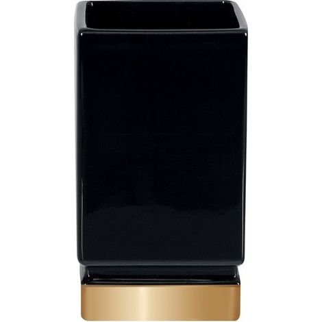 Gobelet Céramique ROMA Noir & Or Spirella