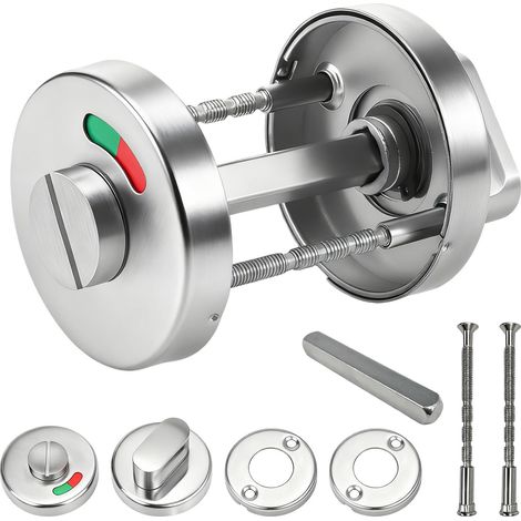 Rosace WC avec Indicateur de Reçu, Rosace WC avec Indicateur D'occupation Rouge et Vert en Acier Inoxydable pour Salle de Bain et Toilettes (1/5)