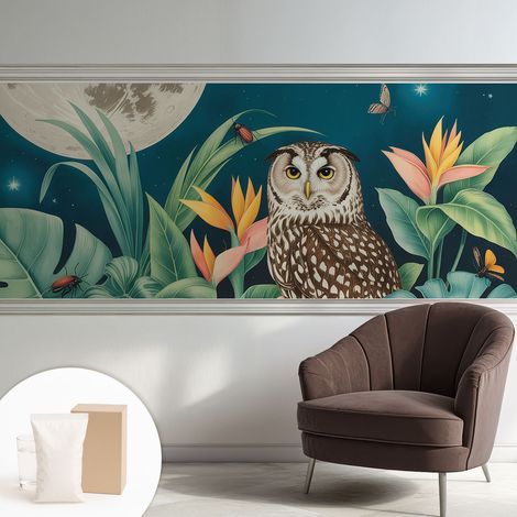 Papier peint avec colle pour décoration moderne de salon chambre à coucher cuisine et bureau Facile Safari lunaire 250x104 cm (1/5)