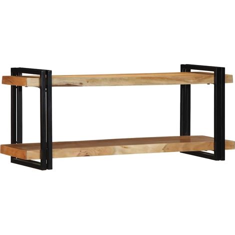 vidaXL Estante de pared madera maciza de acacia 110x33x45 cm (1/2)