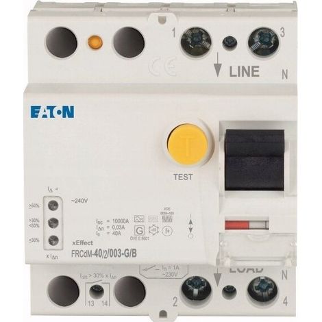 Interruttore differenziale Eaton frcdm-40/2/003-g/b 40 A 240 440 V (1/2)